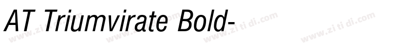 AT Triumvirate Bold字体转换